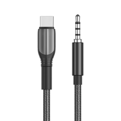 AUX кабель Aspor A233 (3.5мм to Type-C/1,2м)- чорний