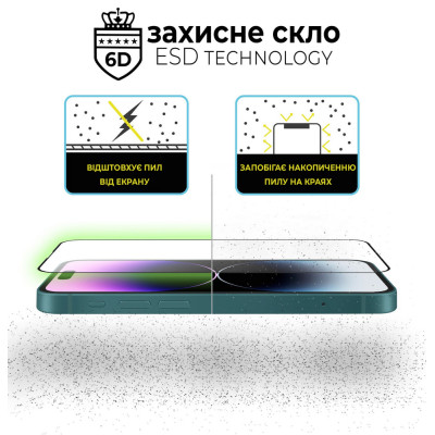 Скло захисне 6D Premium Anti-Static Black для Xiaomi Redmi 10/10 Prime/Note 10 5G/Note 10T 5G/Note 11 SE/OPPO ACE2/A52/F72/A92- чорний