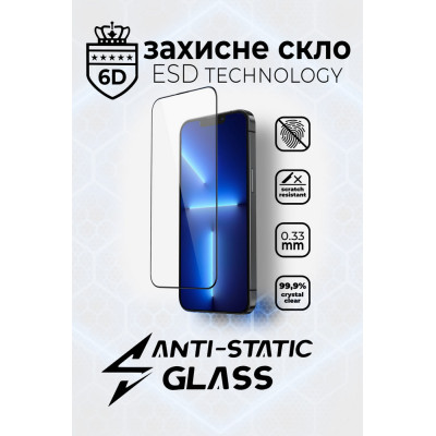 Скло захисне 6D Premium Anti-Static Black для Xiaomi Redmi 9A/9C/10A/Poco C3/C31/C50- чорний