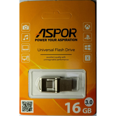 USB Flash Aspor AR104TC 32GB- срібло 3.0 Type C