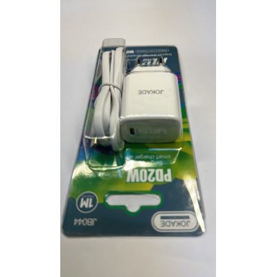 Мережевий зарядний пристрій Jokade JB044 (USB-C/PD20W) + кабель Type-C to Type-C -білий