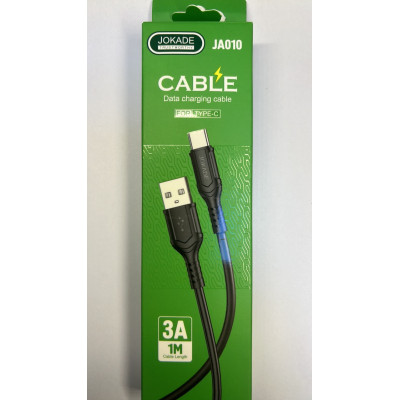 USB кабель Jokade JA010 Type-C 3A/1м -чорний