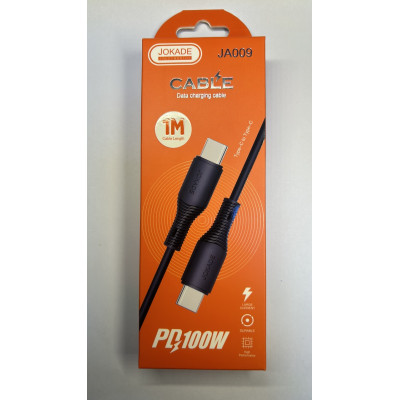 Кабель Jokade JA009 PD Type-C - Type-C 100W/1м -чорний
