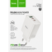 Мережевий зарядний пристрій Hoco C126А (USB/USB-C/USB-C/PD40W)- білий