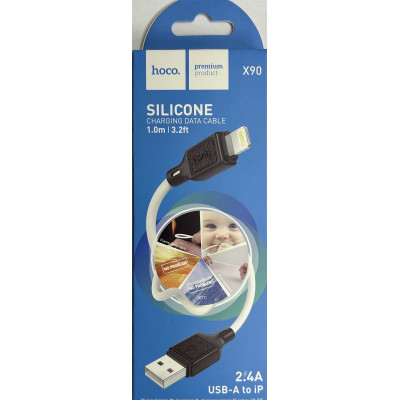 USB кабель Hoco X90 "Silicone" Lightning