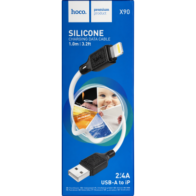 USB кабель Hoco X90 "Silicone" Lightning