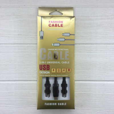 USB кабель 3в1 micro USB/Lightning/Lightning
