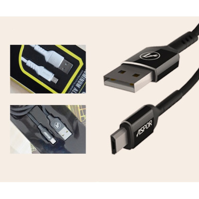 USB кабель Aspor A121 Micro 2.1A/1.2м- черный