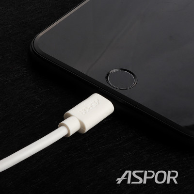 USB кабель Aspor A172 Lightning 2.1A/1.2м- белый