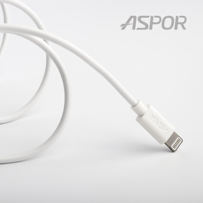 USB кабель Aspor A172 Lightning 2.1A/1.2м- белый