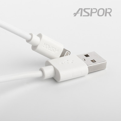USB кабель Aspor A172 Lightning 2.1A/1.2м- белый