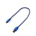 USB кабель Aspor A173 Micro 3A/0.3м- синий