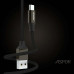 USB кабель Aspor AC-12 Lightning 2.4A/1.2м- черный