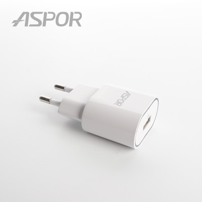 СЗУ блочок Aspor A818 Plus (1USB/2.4A) LED- белый