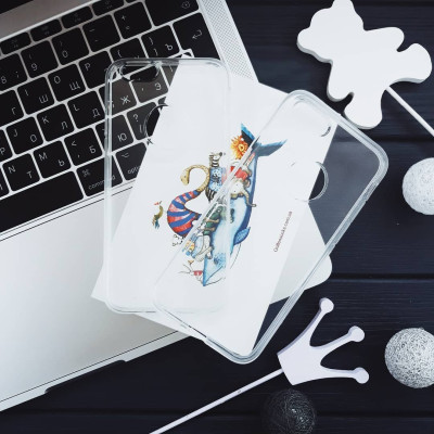 Накладка силиконовая Aspor Ice Collection Anty Shock для iPhone 6 Plus- прозрачный