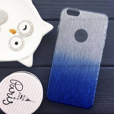 Накладка силиконовая Aspor Rainbow Collection для iPhone 7 прозрачный градиент- синий