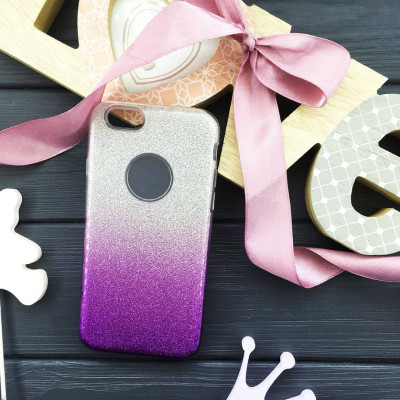 Накладка силиконовая Aspor Rainbow Collection для iPhone 7 прозрачный градиент- фиолетовый