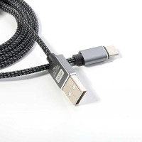 USB кабель Aspor A133 Type-C Nylon 2.4A/1.2м- черный
