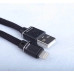 USB кабель Aspor A136 Lightning Плоский Nylon 2.4A/1.2м- черный