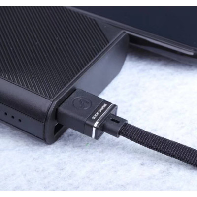 USB кабель Aspor A137 Type-C Плоский Nylon 2.4A/1.2м- черный