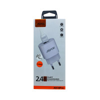 СЗУ Aspor A818 Plus (2.4A iQ) + USB кабель Type-C- белый