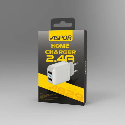 СЗУ блочок Aspor A829 (2USB/2.4A)- белый